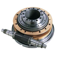 Roue et vis sans fin avec double demie-vis de prcision OTT quipant les plateaux diviseurs